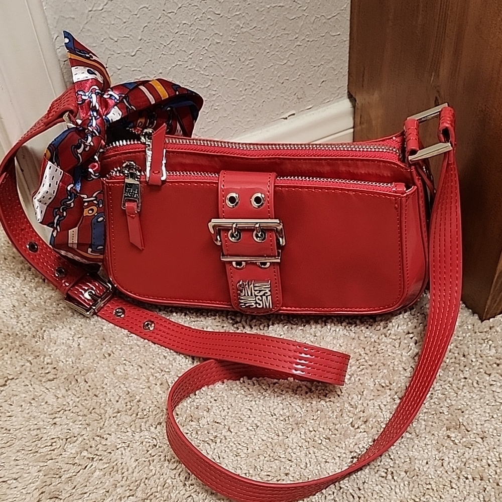 Steve Madden Red Women's Bag with Scarf Accent